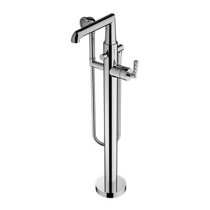 Santec - Lattice Trim - Floor Mount Tub Filler With Hand Shower