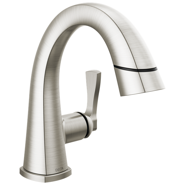 Delta - Stryke Single Handle Pull Down Bathroom Faucet