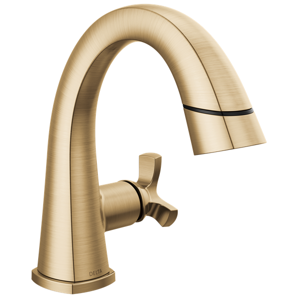 Delta - Stryke Single Handle Pull Down Bathroom Faucet