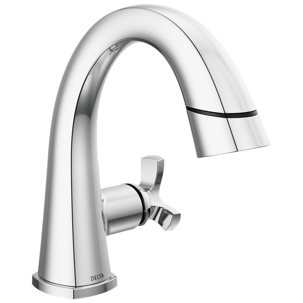 Delta - Stryke Single Handle Pull Down Bathroom Faucet