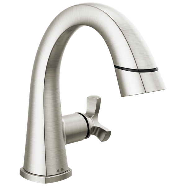 Delta - Stryke Single Handle Pull Down Bathroom Faucet