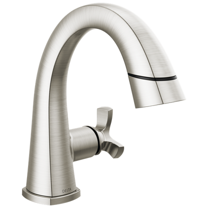 Delta - Stryke Single Handle Pull Down Bathroom Faucet