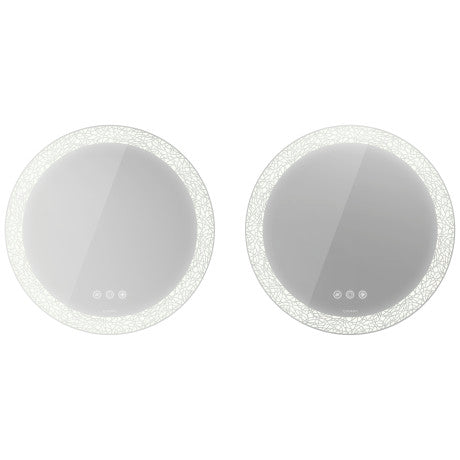 Duravit - Happy D.2 Plus Icon Version Mirror Set (2 pieces) with Lighting White