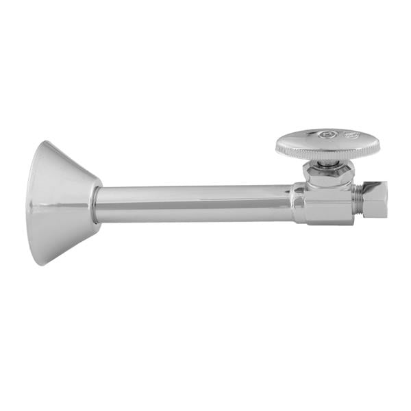Jaclo - Multi Turn Straight Pattern 1/2 Inch Copper (Sweat Fit) x 3/8 Inch O.D. Supply Valve with Oval Handle