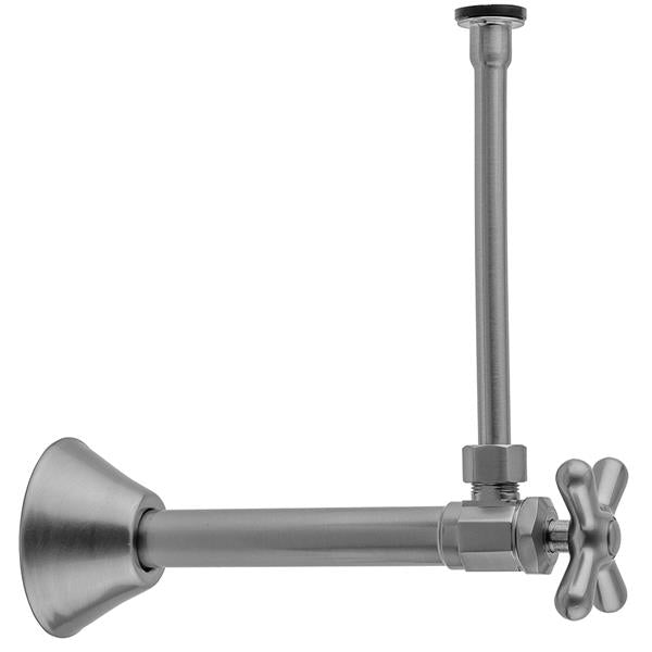Jaclo - Multi Turn Angle Pattern 1/2 Inch Copper (Sweat Fit) x 3/8 Inch O.D. Toilet Supply Kit with Cross Handle, 20 Inch Supply Tube, Escutcheon