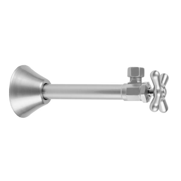 Jaclo - Multi Turn Angle Pattern 1/2 Inch Copper (Sweat Fit) x 3/8 Inch O.D. Supply Valve with Cross Handle