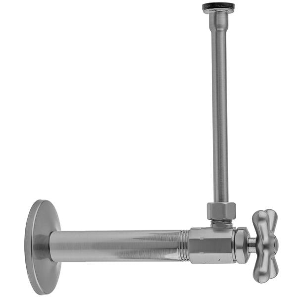 Jaclo - Multi Turn Angle Pattern 1/2 Inch IPS x 3/8 Inch O.D. Toilet Supply Kit with Cross Handle, 20 Inch Supply Tube, Escutcheon