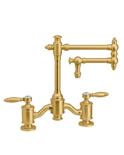 Waterstone - Towson Bridge Faucet - 12 Inch Articulated Spout - Lever Handles