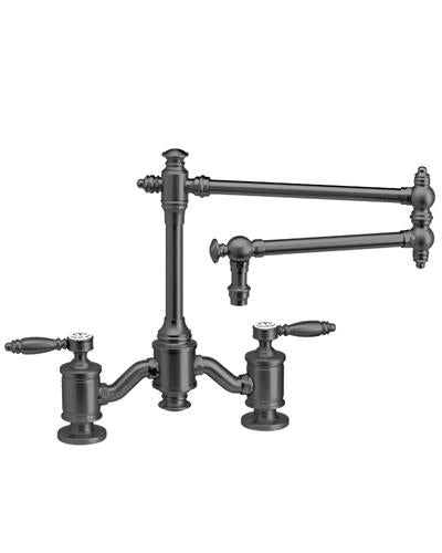 Waterstone - Towson Bridge Faucet - 18 Inch Articulated Spout - Lever Handles