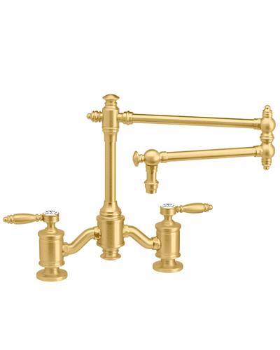 Waterstone - Towson Bridge Faucet - 18 Inch Articulated Spout - Lever Handles