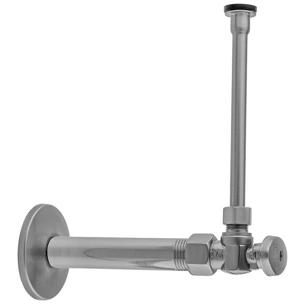 Jaclo - Quarter Turn Angle Pattern 3/8 Inch IPS x 3/8 Inch O.D. Toilet Supply Kit with Oval Handle, 20 Inch Supply Tube, Escutcheon