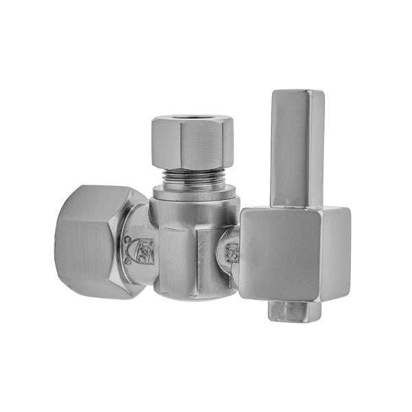 Jaclo - Quarter Turn Angle Pattern 1/2 Inch IPS x 3/8 Inch O.D. Supply Valve with Square Lever Handle