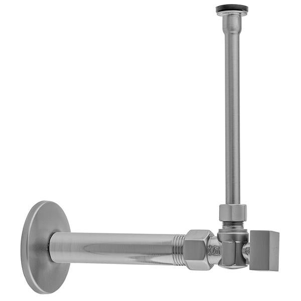 Jaclo - Quarter Turn Angle Pattern 1/2 Inch IPS x 3/8 Inch O.D. Toilet Supply Kit with Square Handle, 20 Inch Supply Tube, Escutcheon