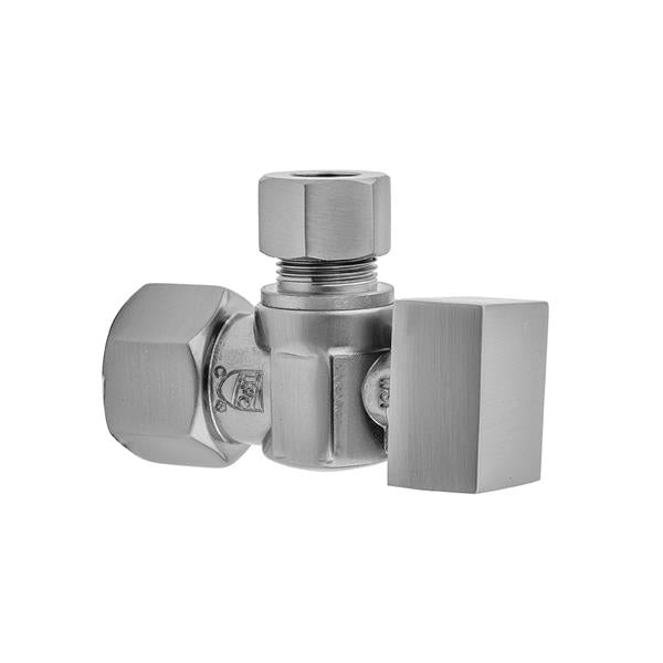 Jaclo - Quarter Turn Angle Pattern 1/2 Inch IPS x 3/8 Inch O.D. Supply Valve with Square Handle