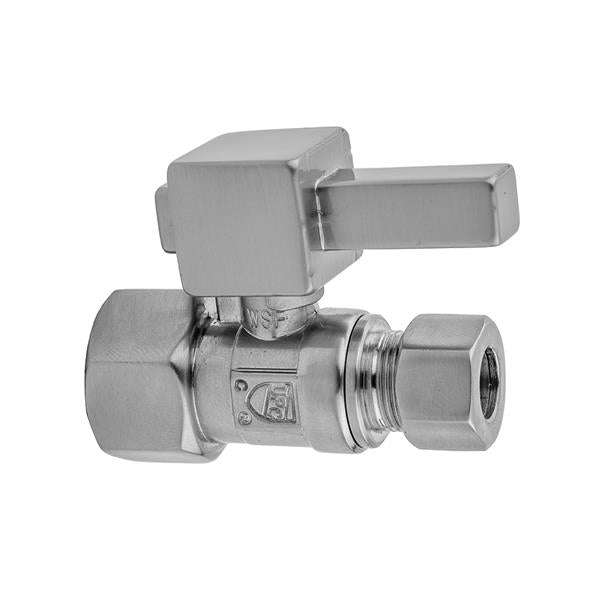 Jaclo - Quarter Turn Straight Pattern 1/2 Inch IPS x 3/8 Inch O.D. Supply Valve with Square Lever