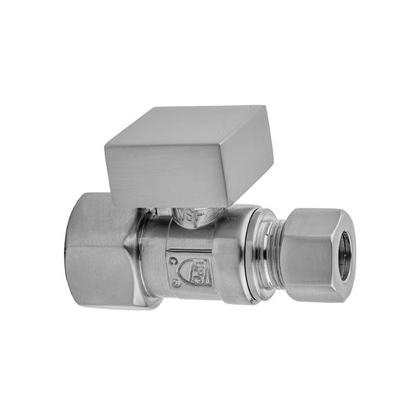 Jaclo - Quarter Turn Straight Pattern 1/2 Inch IPS x 3/8 Inch O.D. Supply Valve with Square Handle