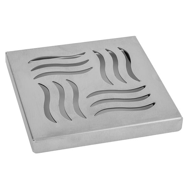 Jaclo - 6 Inch x 6 Inch Wave Channel Drain Grate