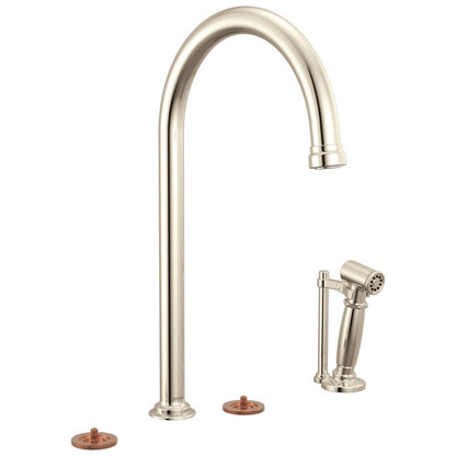 Brizo - Faircroft Widespread Faucet with Arc Spout and Side Sprayer - Less Handles