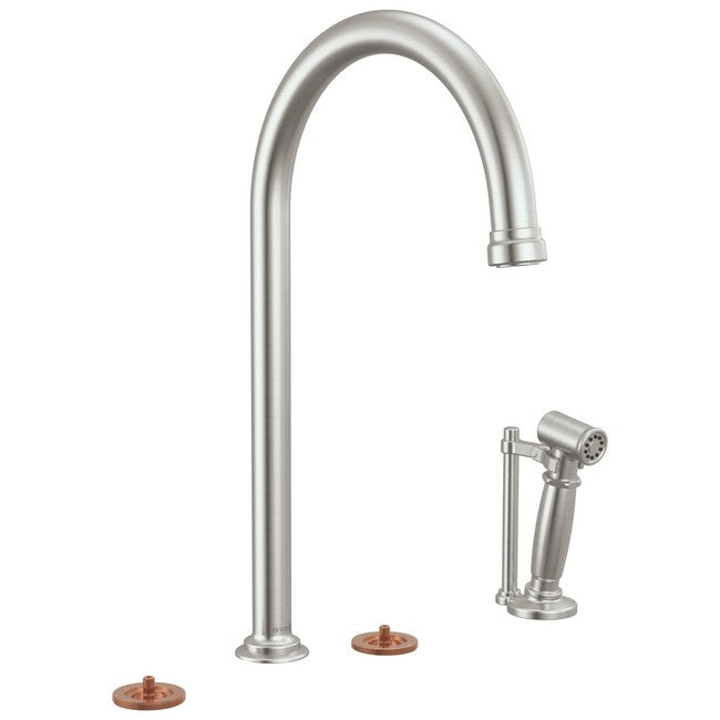 Brizo - Faircroft Widespread Faucet with Arc Spout and Side Sprayer - Less Handles