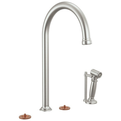 Brizo - Faircroft Widespread Faucet with Arc Spout and Side Sprayer - Less Handles