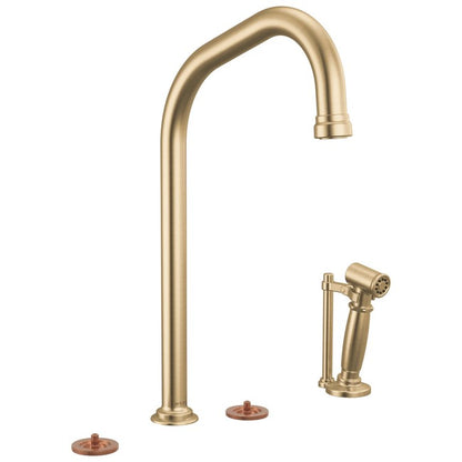 Brizo - Faircroft Widespread Faucet with Angled Spout and Side Sprayer - Less Handles