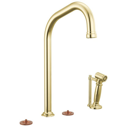 Brizo - Faircroft Widespread Faucet with Angled Spout and Side Sprayer - Less Handles