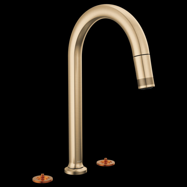 Brizo - Kintsu Widespread Pull-Down Faucet with Arc Spout - Less Handles