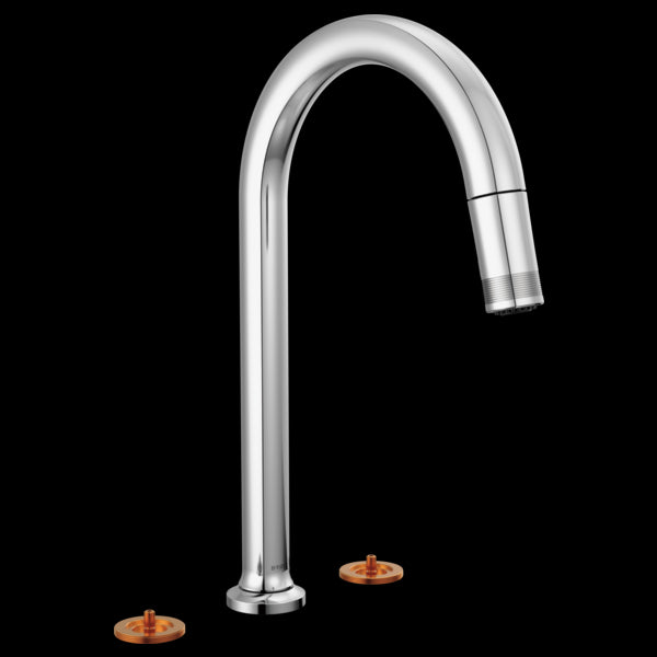 Brizo - Kintsu Widespread Pull-Down Faucet with Arc Spout - Less Handles