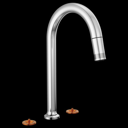 Brizo - Kintsu Widespread Pull-Down Faucet with Arc Spout - Less Handles
