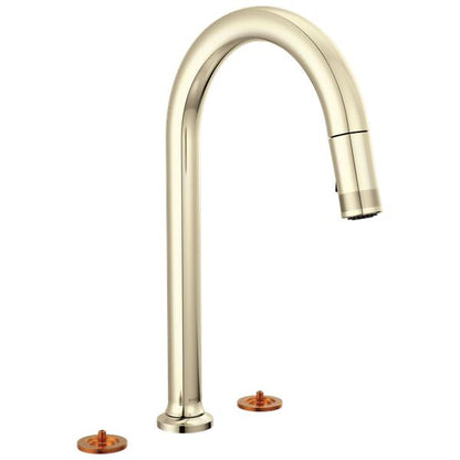 Brizo - Kintsu Widespread Pull-Down Faucet with Arc Spout - Less Handles