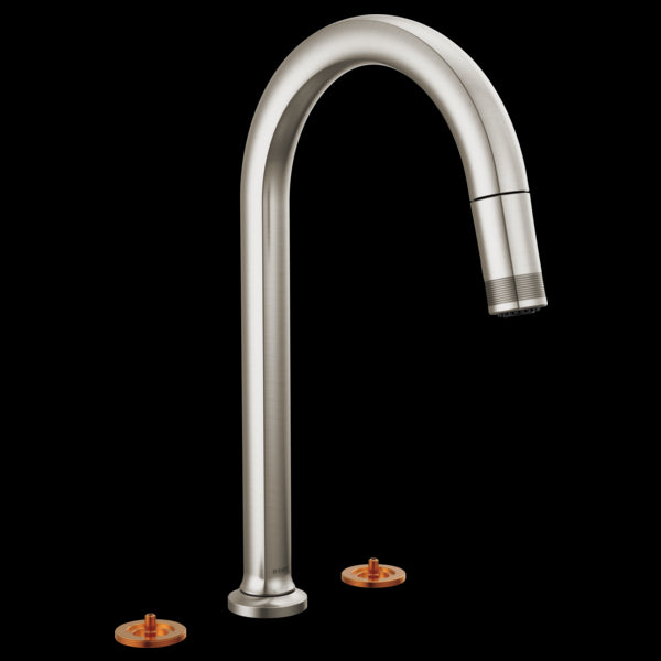 Brizo - Kintsu Widespread Pull-Down Faucet with Arc Spout - Less Handles