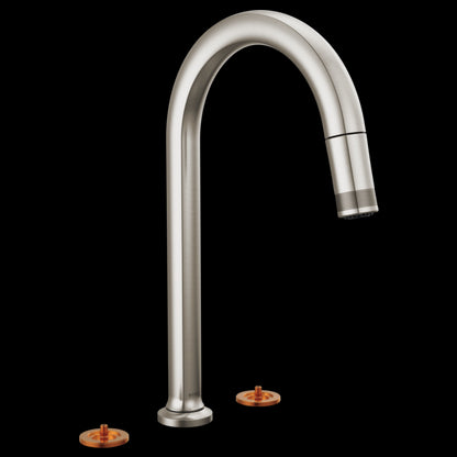 Brizo - Kintsu Widespread Pull-Down Faucet with Arc Spout - Less Handles