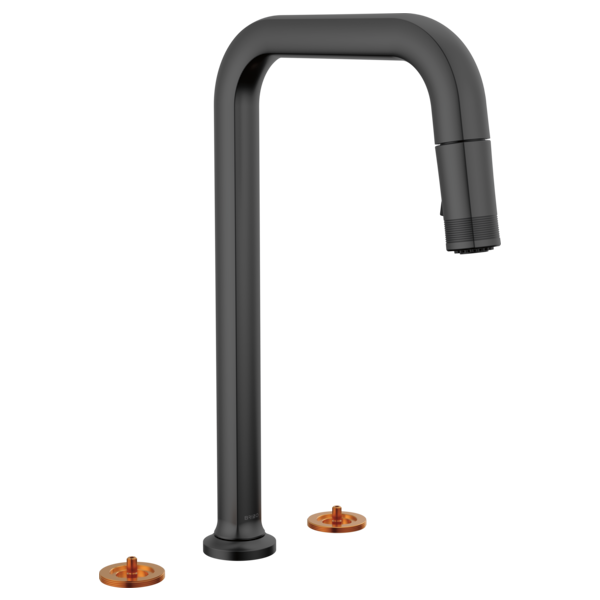 Brizo - Kintsu Widespread Pull-Down Faucet with Square Spout - Less Handles