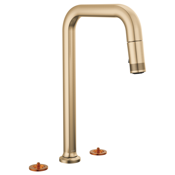 Brizo - Kintsu Widespread Pull-Down Faucet with Square Spout - Less Handles