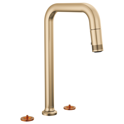 Brizo - Kintsu Widespread Pull-Down Faucet with Square Spout - Less Handles