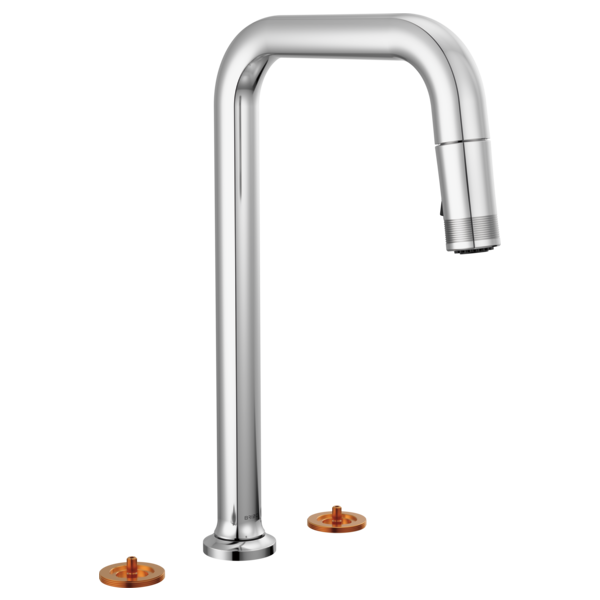 Brizo - Kintsu Widespread Pull-Down Faucet with Square Spout - Less Handles