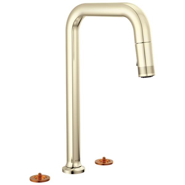 Brizo - Kintsu Widespread Pull-Down Faucet with Square Spout - Less Handles
