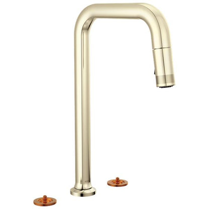 Brizo - Kintsu Widespread Pull-Down Faucet with Square Spout - Less Handles