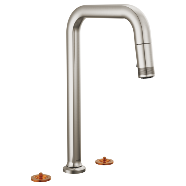 Brizo - Kintsu Widespread Pull-Down Faucet with Square Spout - Less Handles
