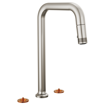 Brizo - Kintsu Widespread Pull-Down Faucet with Square Spout - Less Handles
