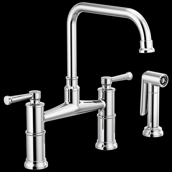 Brizo Artesso Bridge Faucet With Side Sprayer Plumbtile 4043