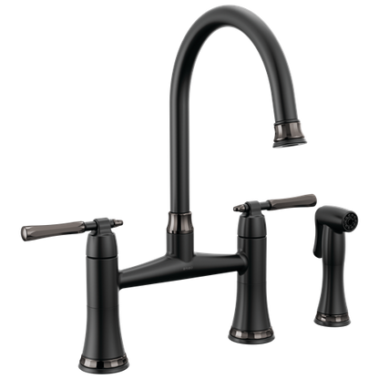 Brizo - Tulham Bridge Kitchen Faucet with Side Sprayer