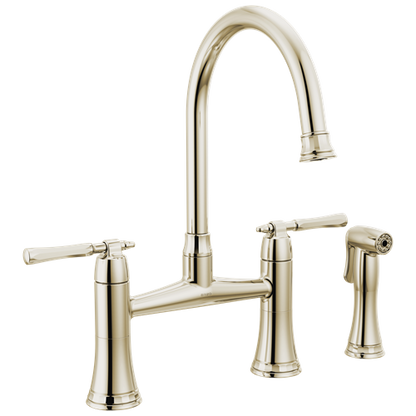 Brizo - Tulham Bridge Kitchen Faucet with Side Sprayer