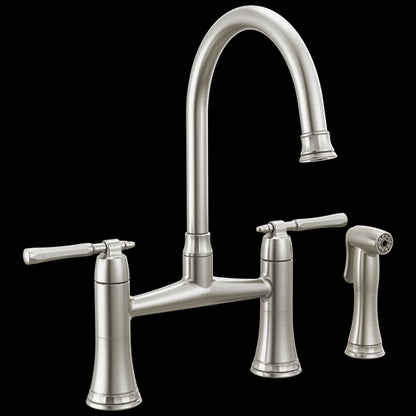 Brizo - The Tulham Kitchen Collection by Brizo Bridge Kitchen Faucet with Side Spray