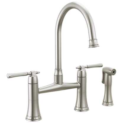 Brizo - Tulham Bridge Kitchen Faucet with Side Sprayer