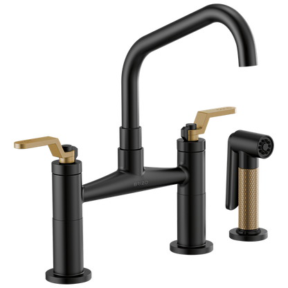 Brizo - Litze Bridge Faucet with Angled Spout and Industrial Handle