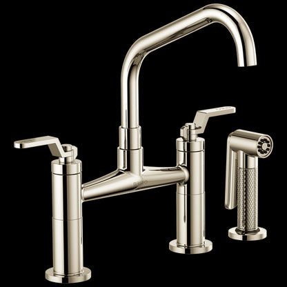 Brizo - Litze Bridge Faucet with Angled Spout and Industrial Handle