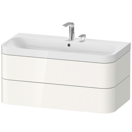 Duravit - Happy D.2 Plus 38-3/8 Inch washbasin c-shaped with vanity wall-mounted