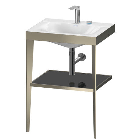 Duravit - XViu Furniture washbasin c-bonded with metal console floorstanding 23-5/8 x 18-7/8 Inch