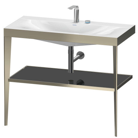 Duravit - XViu Furniture washbasin c-bonded with metal console floorstanding 39-3/8 x 18-7/8 Inch